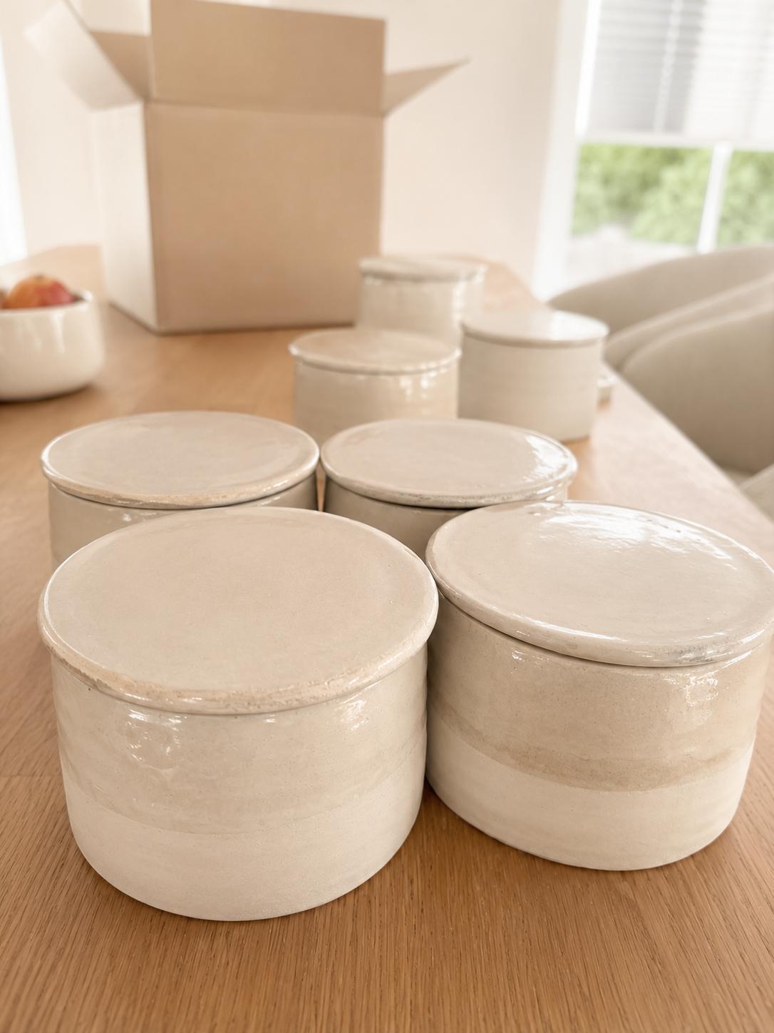 ALVA Französische Butterdose naturweiß halbglänzend – Bild 2