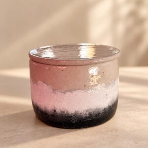 ALVA Französische Butterdose schwarz & weiß glänzend