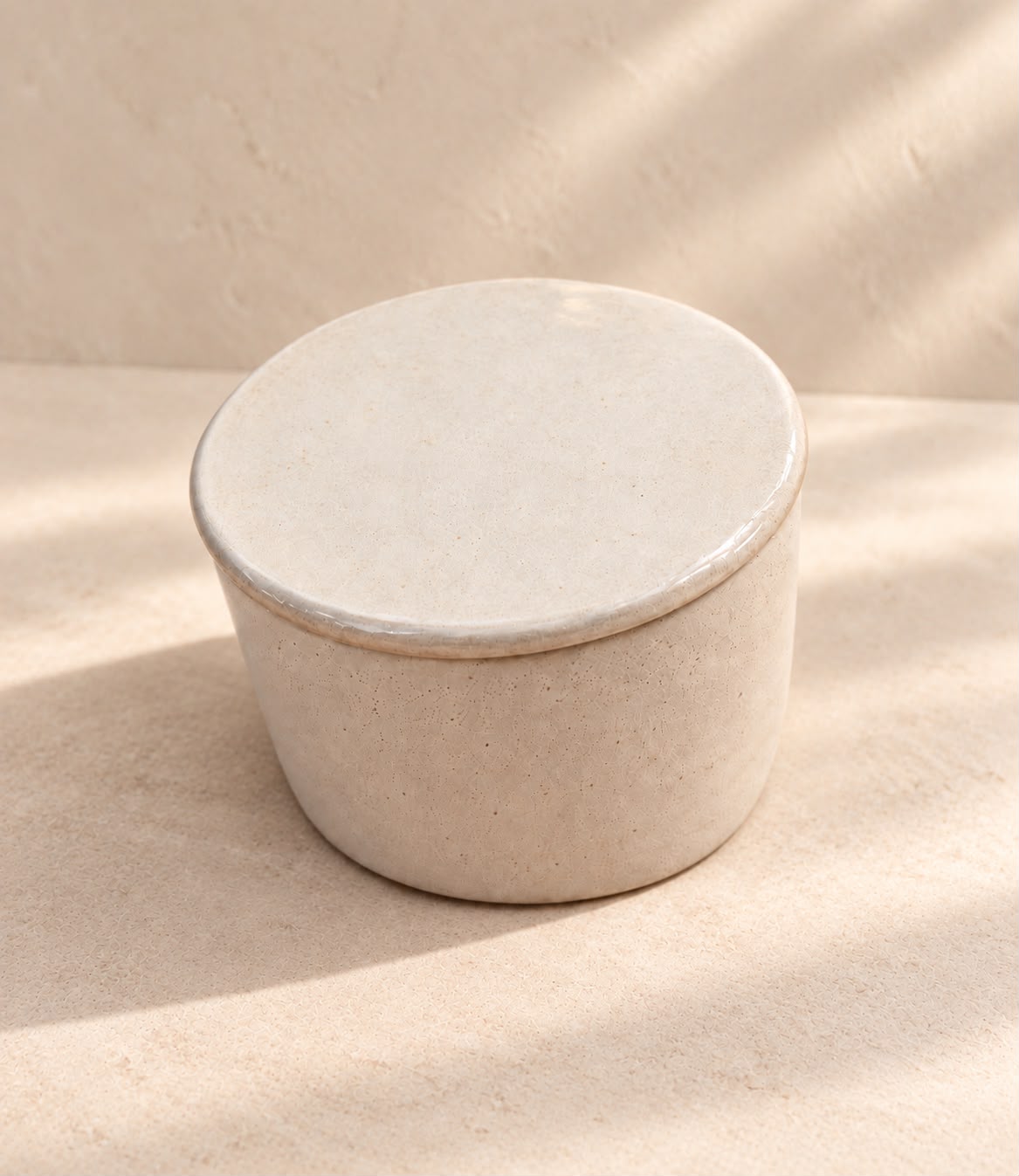 ALVA Französische Butterdose naturweiß matt