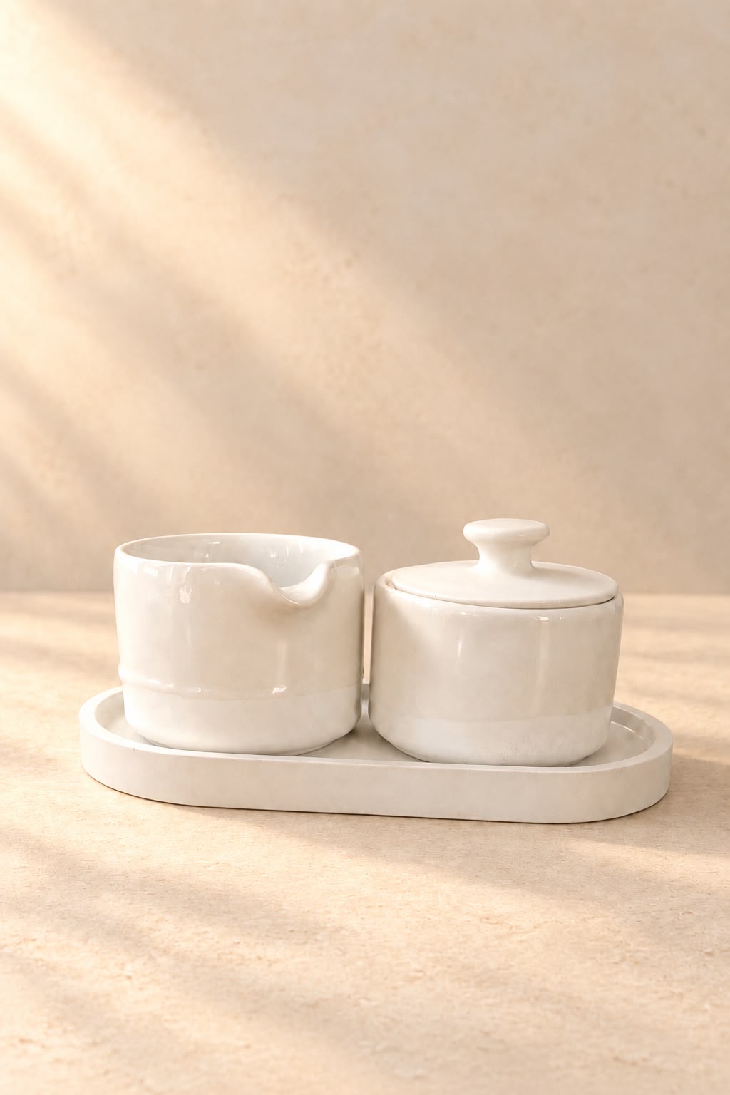 MORA 3er-Set naturweiß glänzend glossy