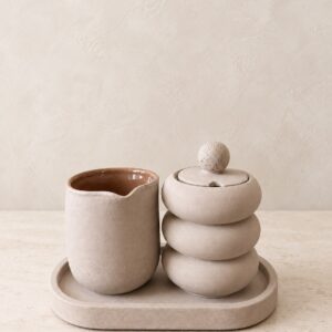 ŌNA 3er-Set braun matt
